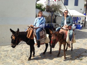 They have no cars on the island of Hydra, so we took the only transportation available - donkeys! ;-)